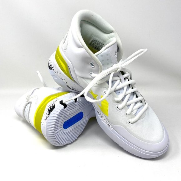 Converse G4 Hi Top White Black Lemon Venom Mesh Leather Sneakers Women's 169512C - Picture 5 of 8
